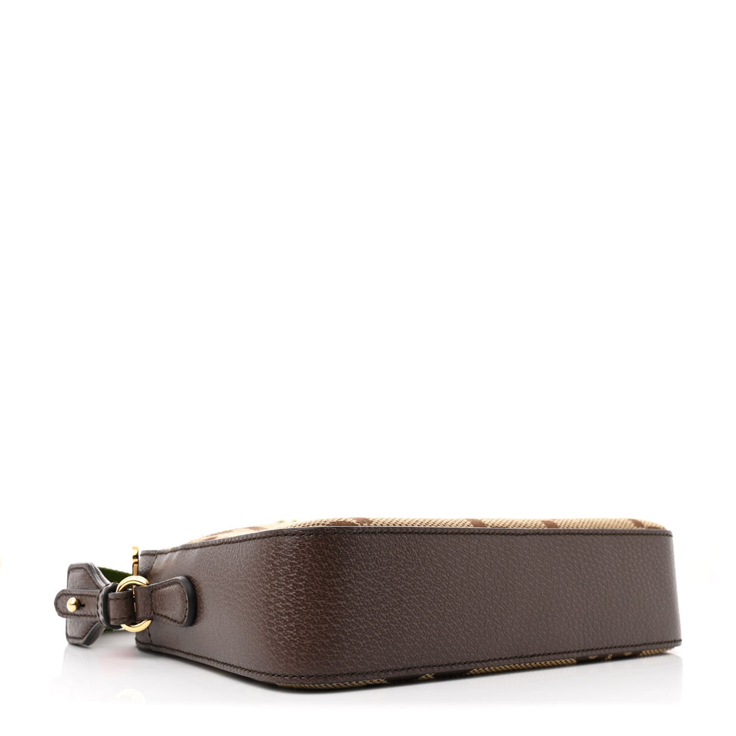 Monogram Jumbo GG Textured Dollar Calfskin Web Messenger Shoulder Bag Camel Ebony New Acero