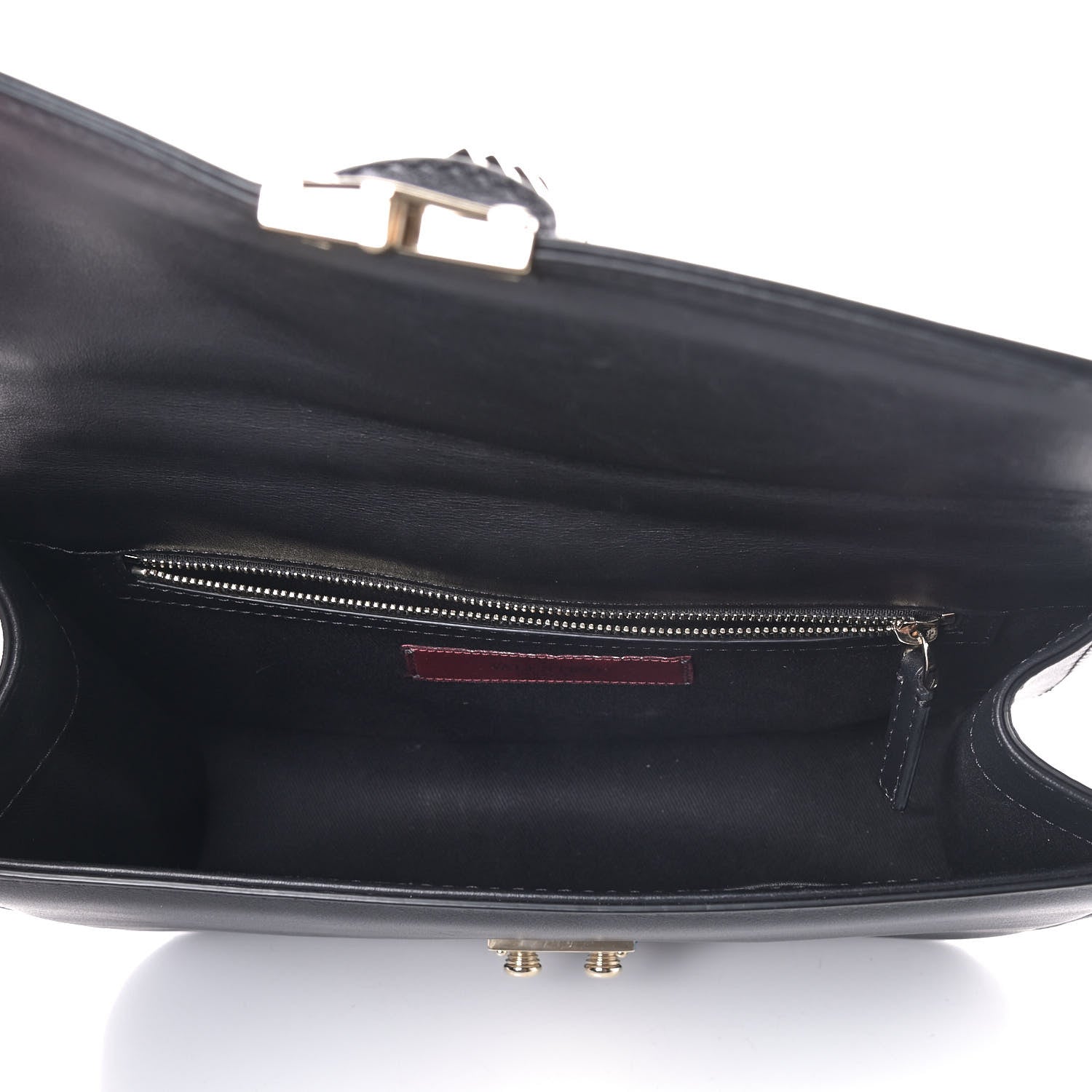 Valentino Garavani Vitello Medium Glam Lock Rockstud Flap Black 4 of 7