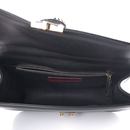 Valentino Garavani Vitello Medium Glam Lock Rockstud Flap Black 4 of 7