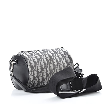 Christian Dior Technical Fabric Calfskin Oblique Roller Shoulder Bag Black 3 of 10