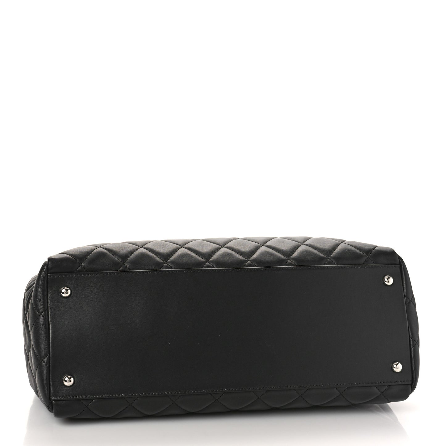 Lambskin Quilted Chanel 7 Tote Black