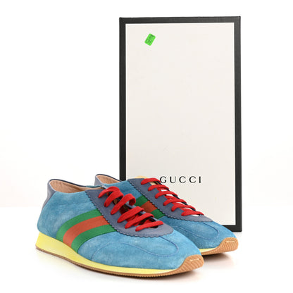 Gucci Suede Web Mens Rocket Sneakers 9 Bright Splash Thunder 10 of 10
