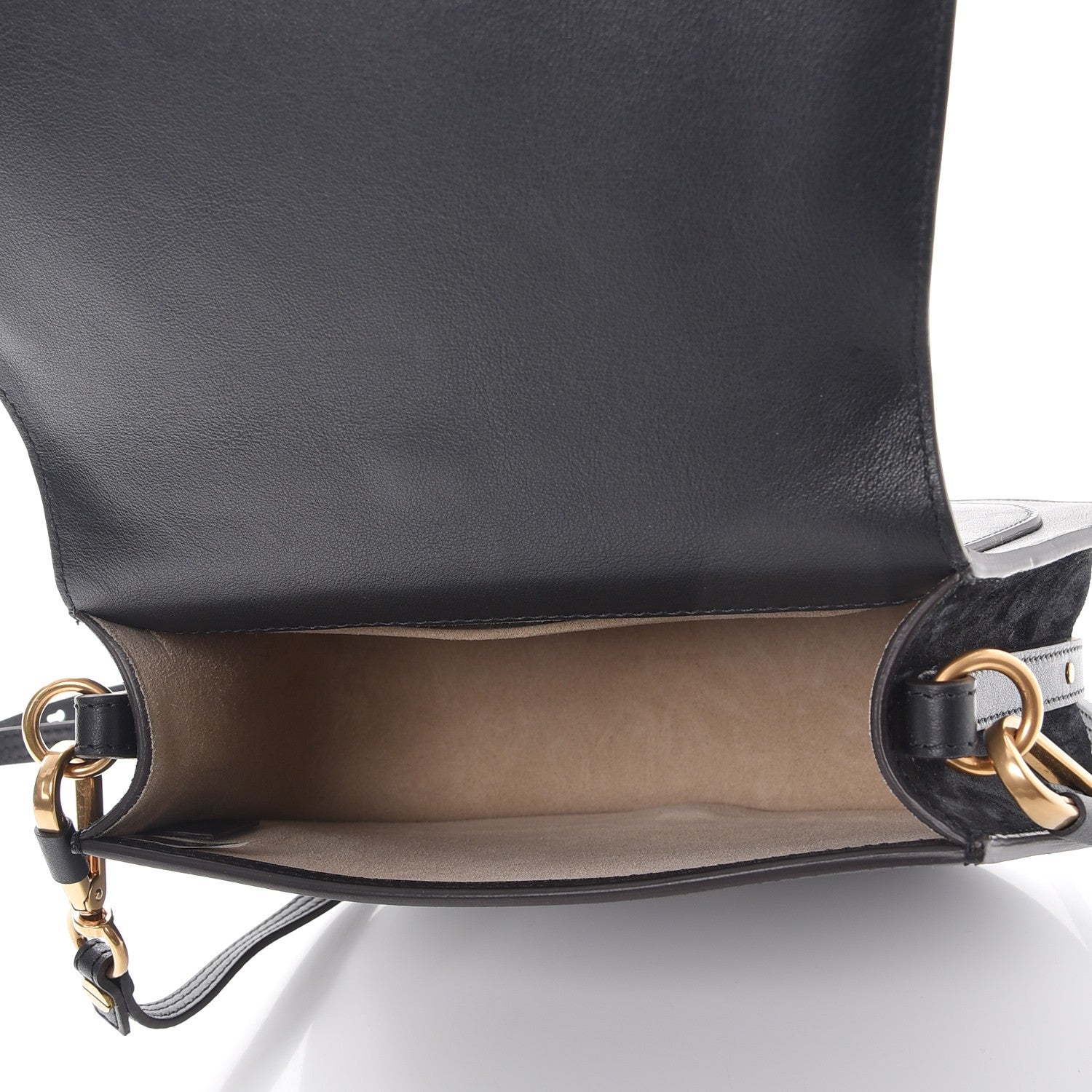 Chloe Calfskin Suede Medium Nile Bracelet Bag Black 5 of 7