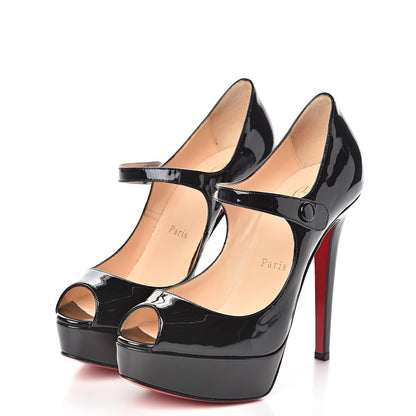Christian Louboutin Patent Bana 140 Pumps 35 Black 3 of 9
