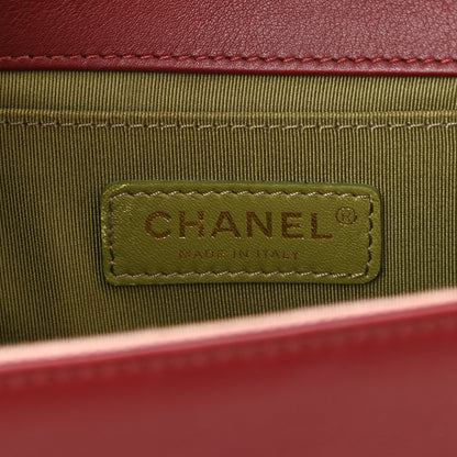 Chanel Lambskin Quilted Medium Boy Flap Burgundy 6 of 10
