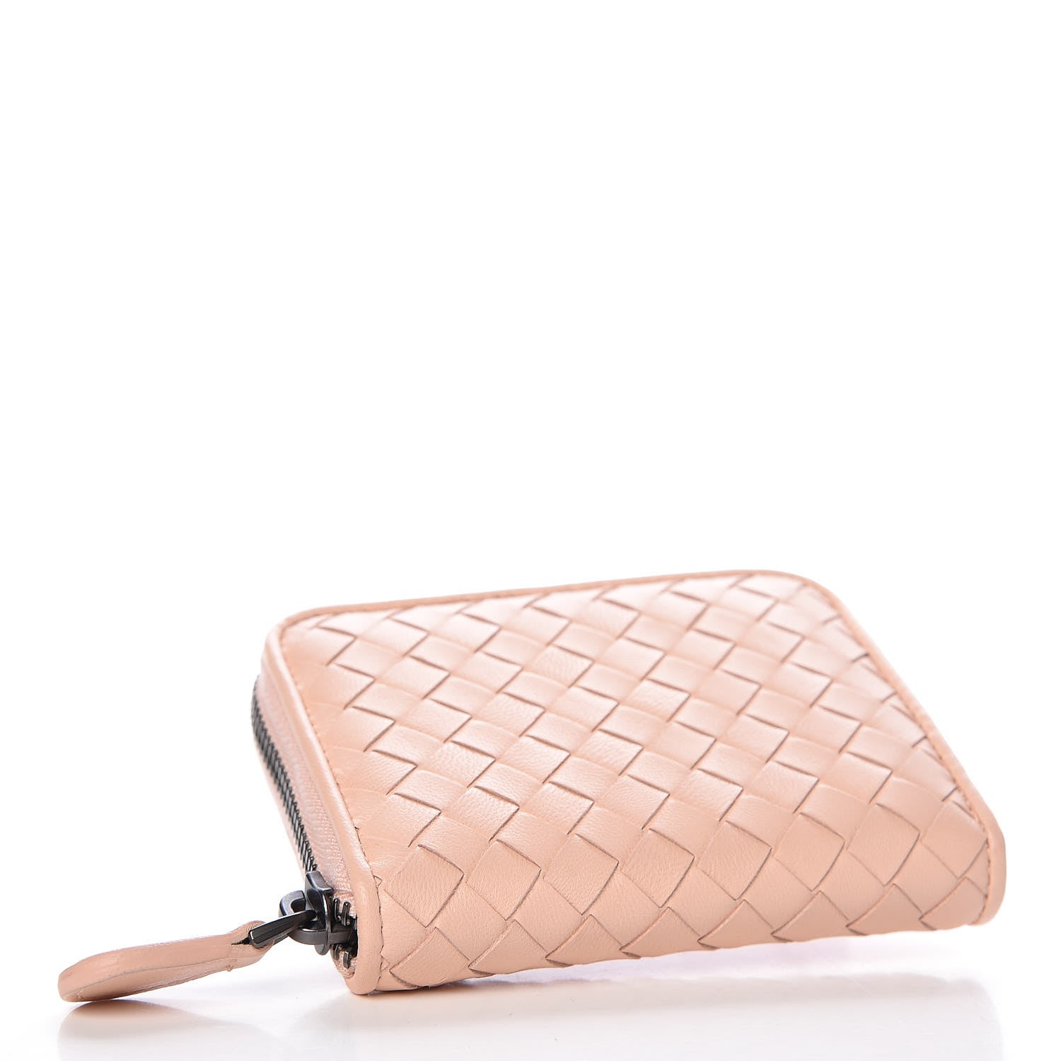Bottega Veneta Nappa Intrecciato Zip Around Coin Purse Flamingo 4 of 8