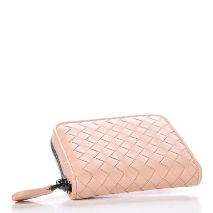 Bottega Veneta Nappa Intrecciato Zip Around Coin Purse Flamingo 4 of 8