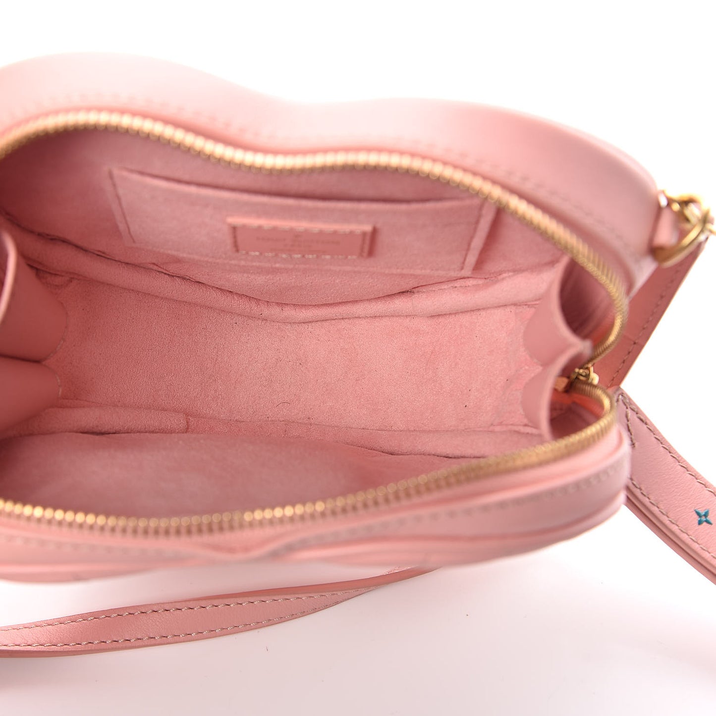 Calfskin New Wave Heart Bag Rose Pomettes