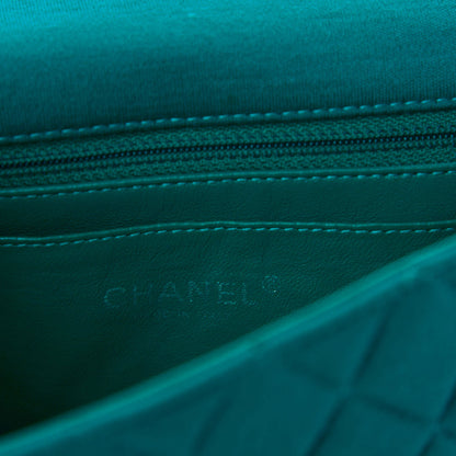 Chanel Jersey Quilted Mini Rectangular Flap Green 11 of 13