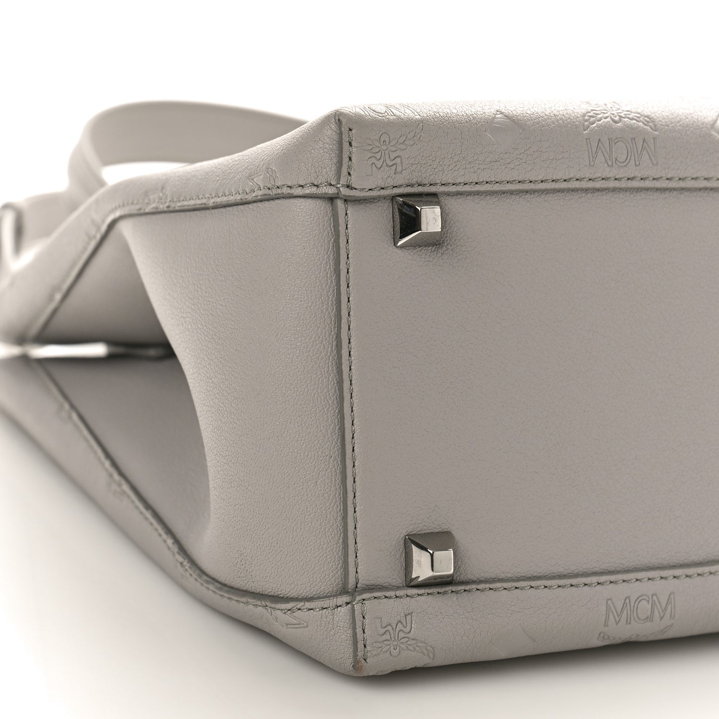 Calfskin Ottomar Monogram Sarah Medium Hobo Dove Grey