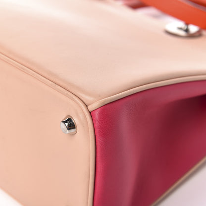 Christian Dior Smooth Calfskin Medium Tri-Color Diorissimo Tote Pink Fuchsia Orange 12 of 12