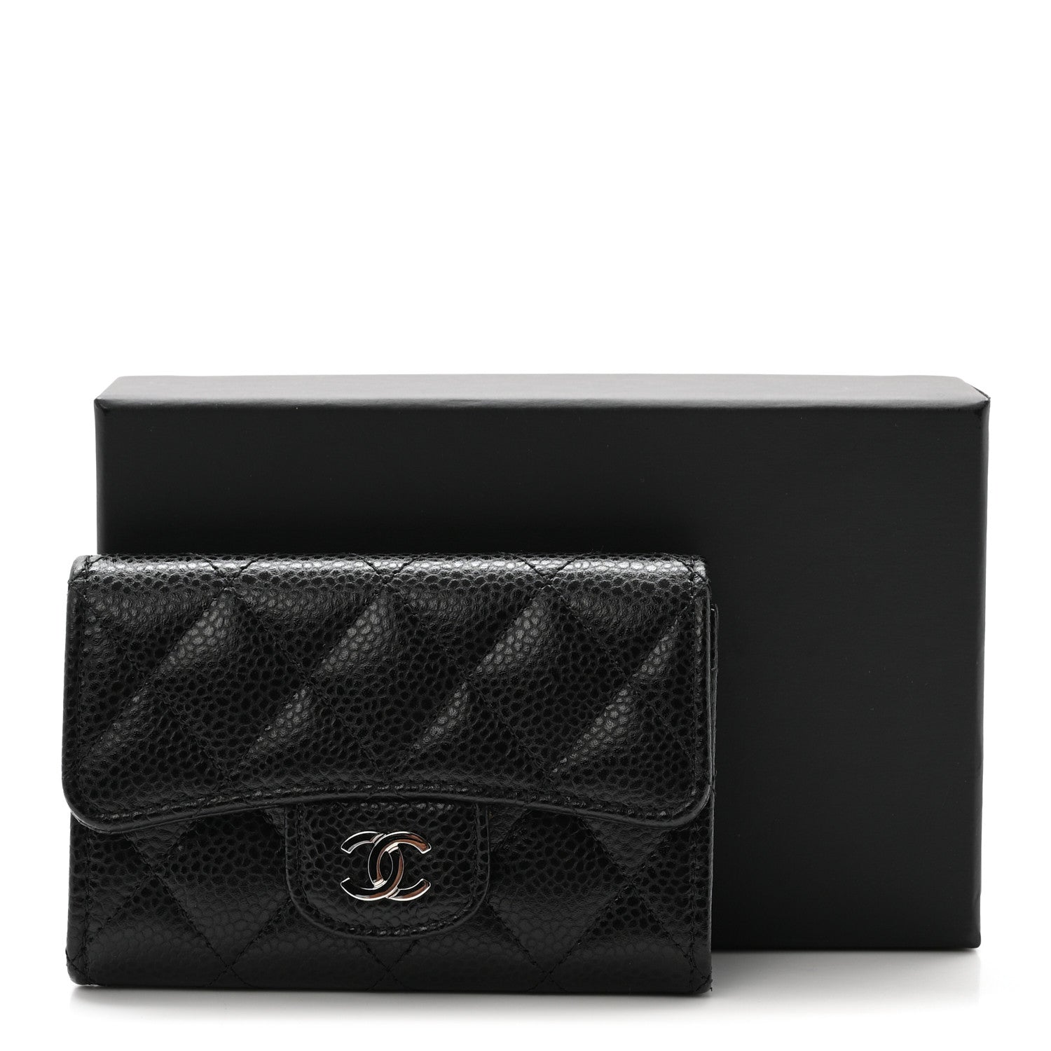 Chanel Caviar Quilted Flap Card Holder Black 9 of 9