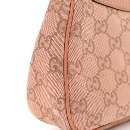 Gucci Monogram Textured Dollar Calfskin Small Ophidia Hobo Cloche Rose Pink 15 of 20