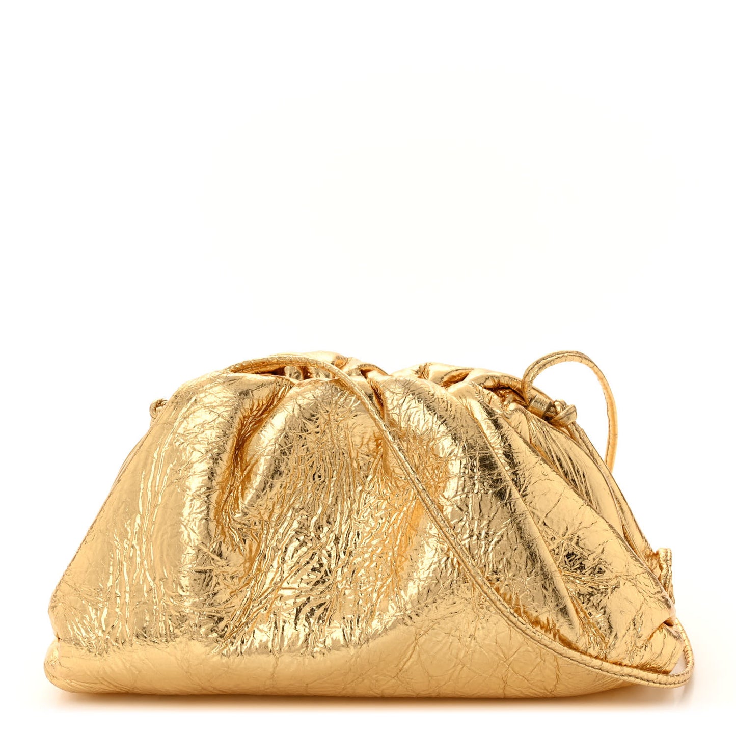 Metallic Crinkled Lambskin The Mini Pouch Oro