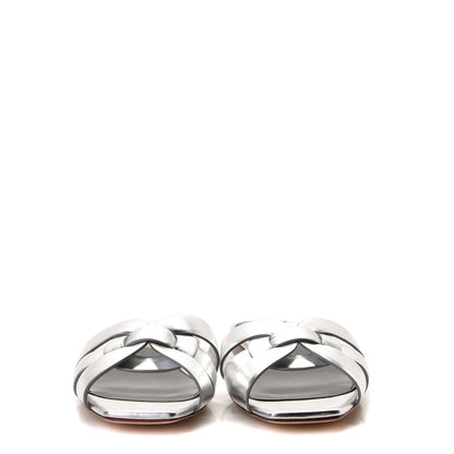 Saint Laurent Metallic Calfskin Nu Pied 05 Slide Sandals 35 Silver 2 of 10