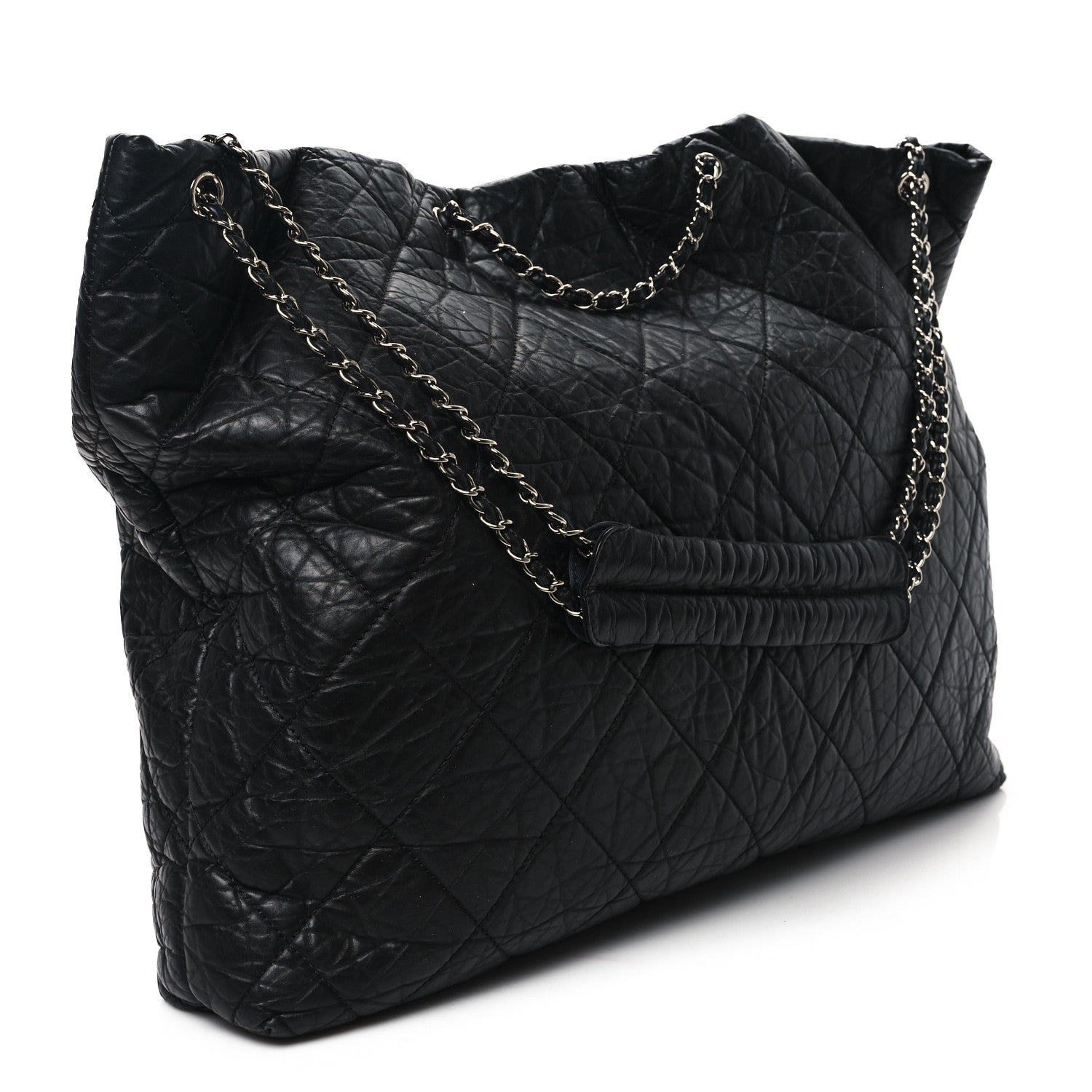 Chanel Aged Calfskin Large Reissue Drawstring Tote Black 3 of 11