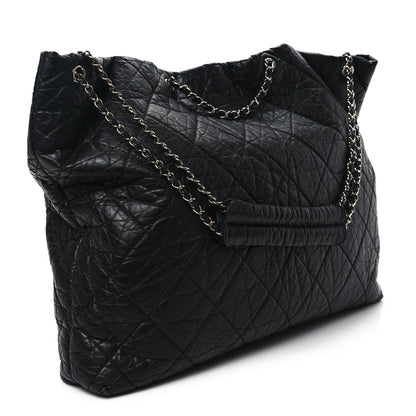 Chanel Aged Calfskin Large Reissue Drawstring Tote Black 3 of 11