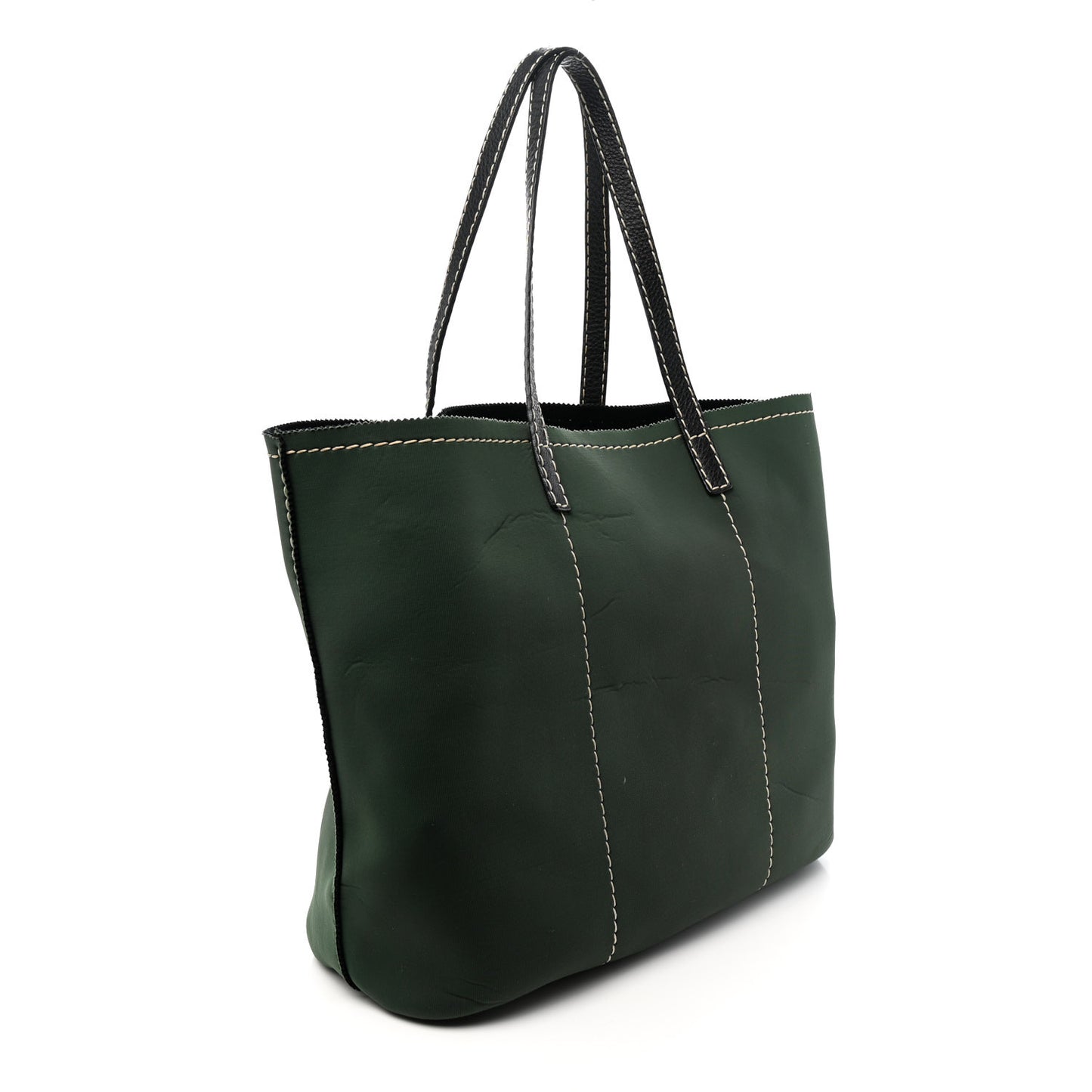 Neoprene Shopping Logo Tote Green