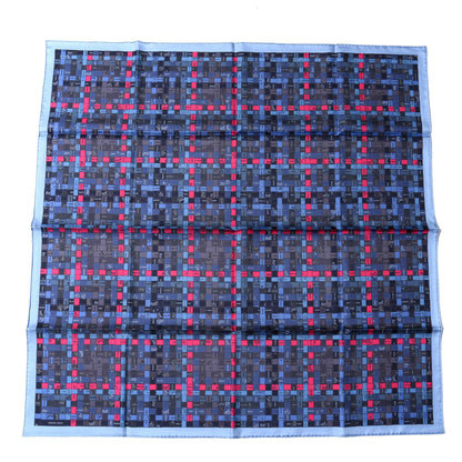 Hermes Silk Bolduc Au Carre Scarf 90 Bleu Jean Rose Vif 1 of 4