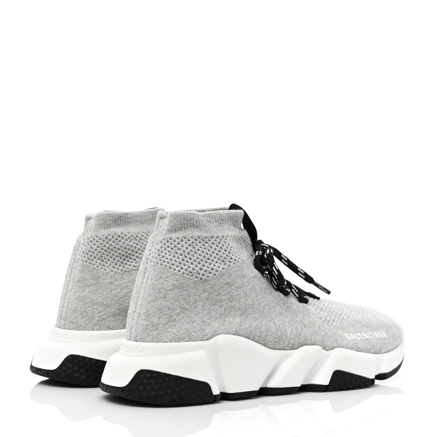 Sweatshirt Knit Womens Speed Lace Up Sneakers 38 Gris