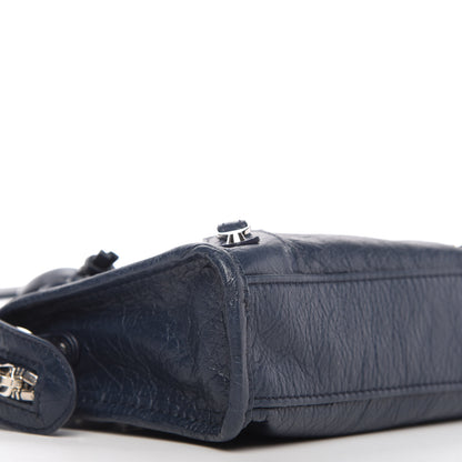 Balenciaga Agneau Classic Silver Hardware Nano City Bleu de Minuit 6 of 9
