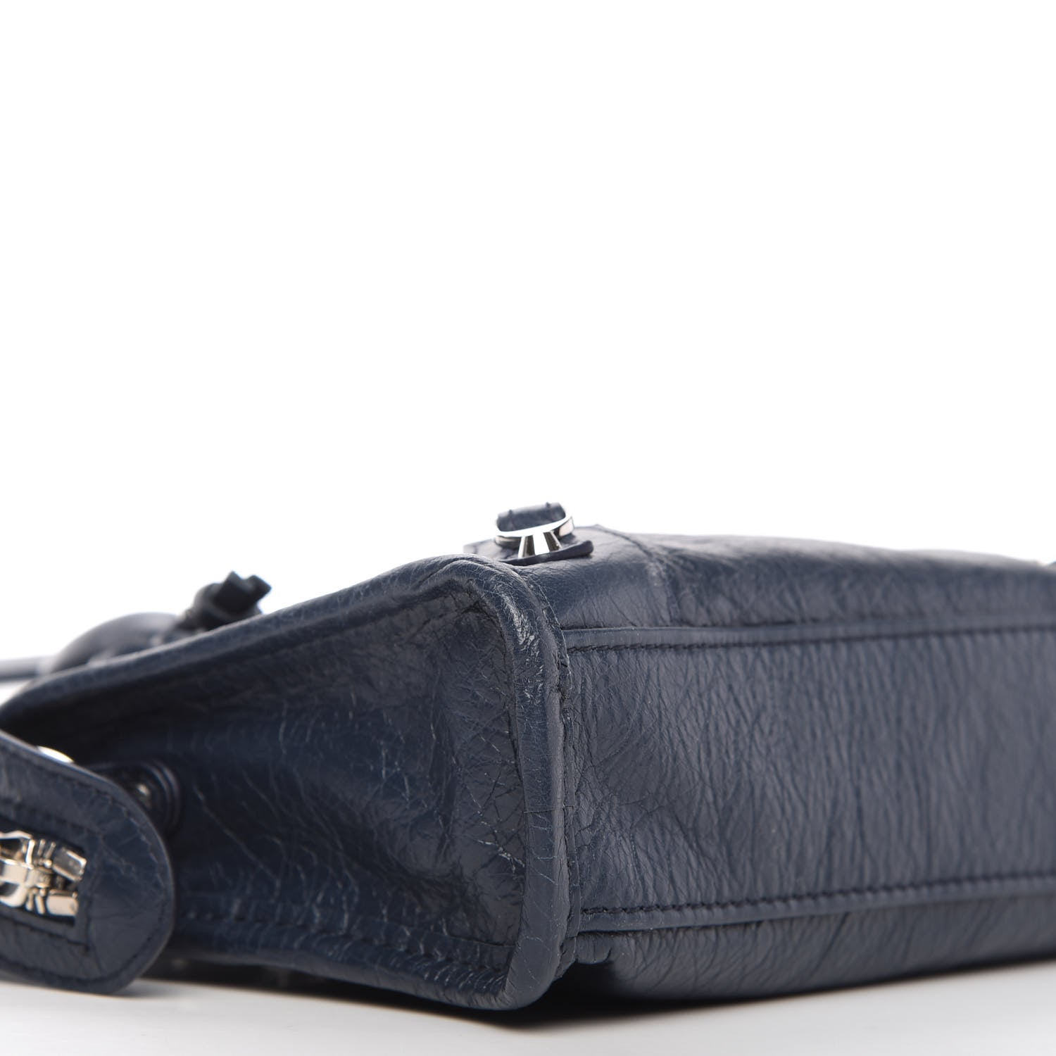 Balenciaga Agneau Classic Silver Hardware Nano City Bleu de Minuit 6 of 9