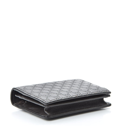 Gucci Microguccissima Card Case Wallet Black 4 of 13
