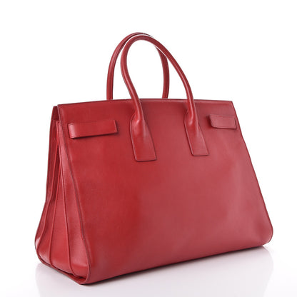 Saint Laurent Calfskin Large Sac de Jour Carryall Rouge Orient 3 of 16