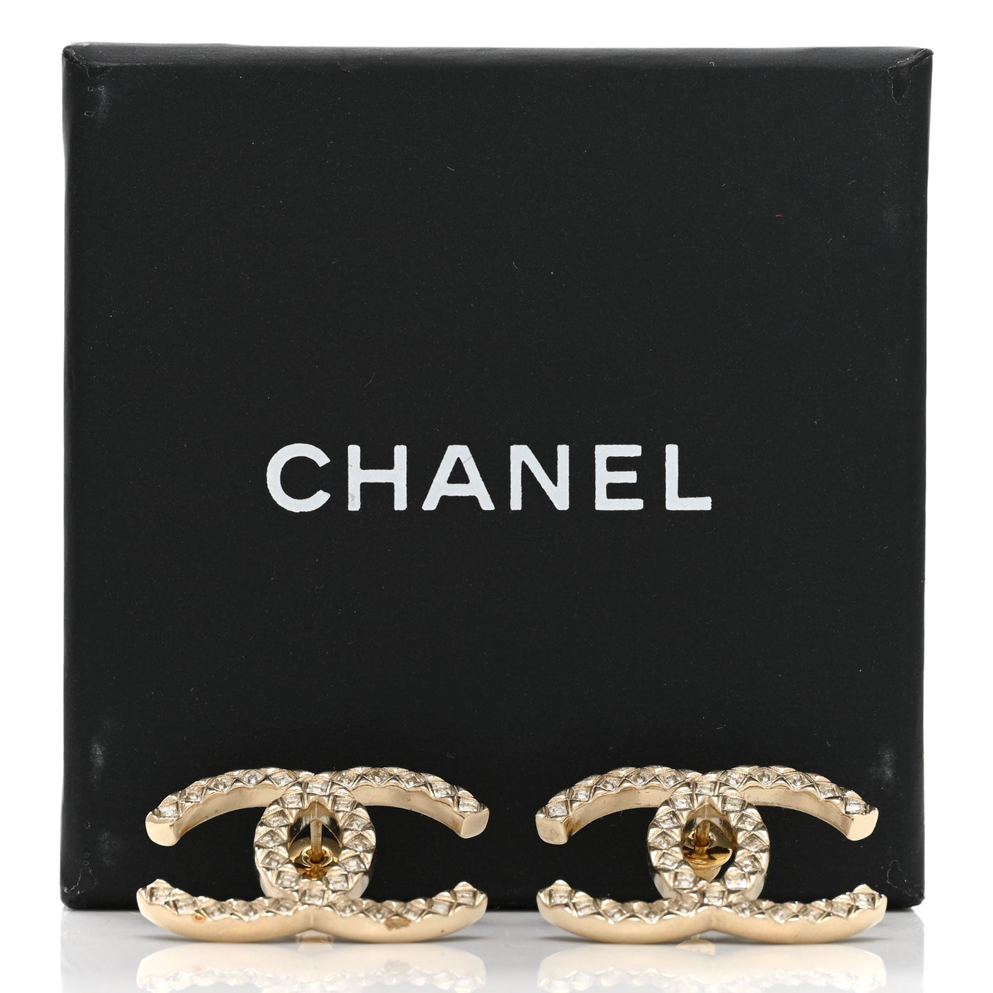 Baguette Crystal High Society CC Earrings Gold