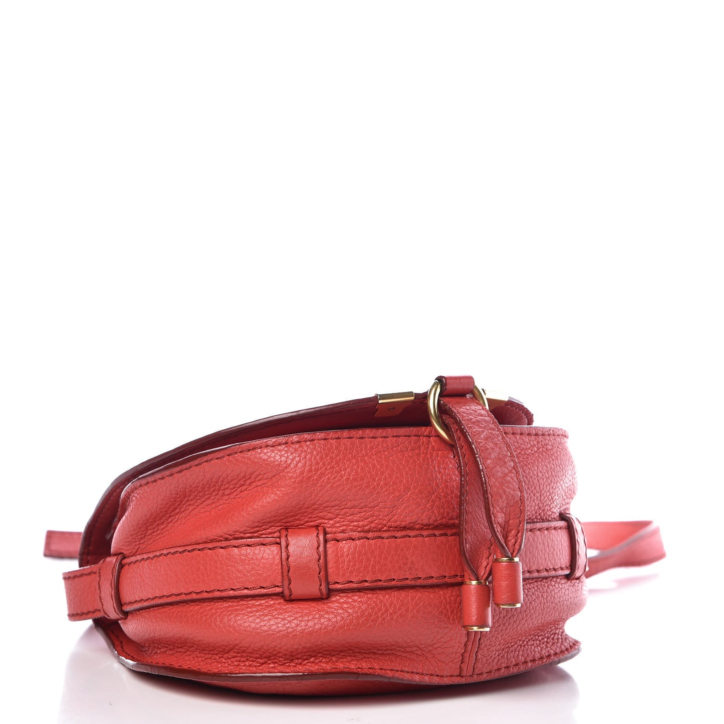 Calfskin Mini Marcie Round Crossbody Bag Red