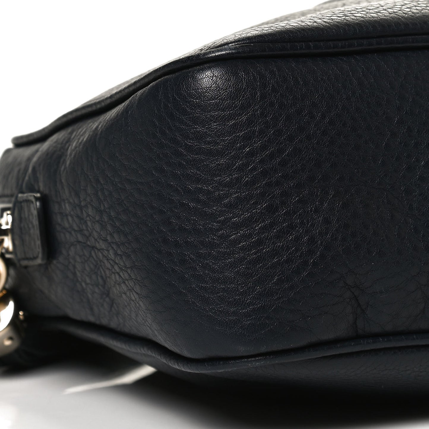 Pebbled Calfskin Small Soho Bowler Blue