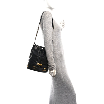 Chanel Caviar CC Drawstring Shoulder Bag Black 2 of 11