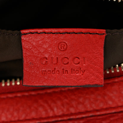 Gucci Pebbled Calfskin Medium Soho Cosmetic Case Red 6 of 8