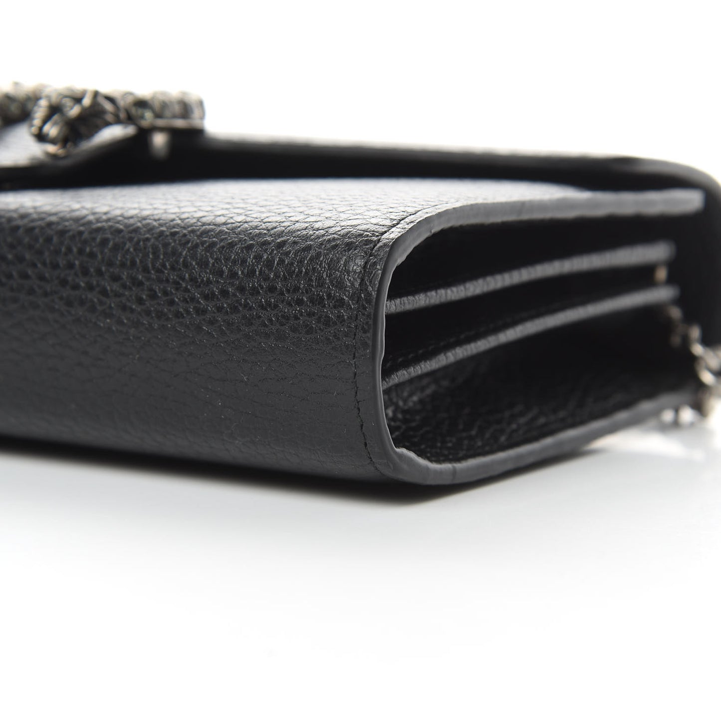 Calfskin Mini Dionysus Chain Wallet Black