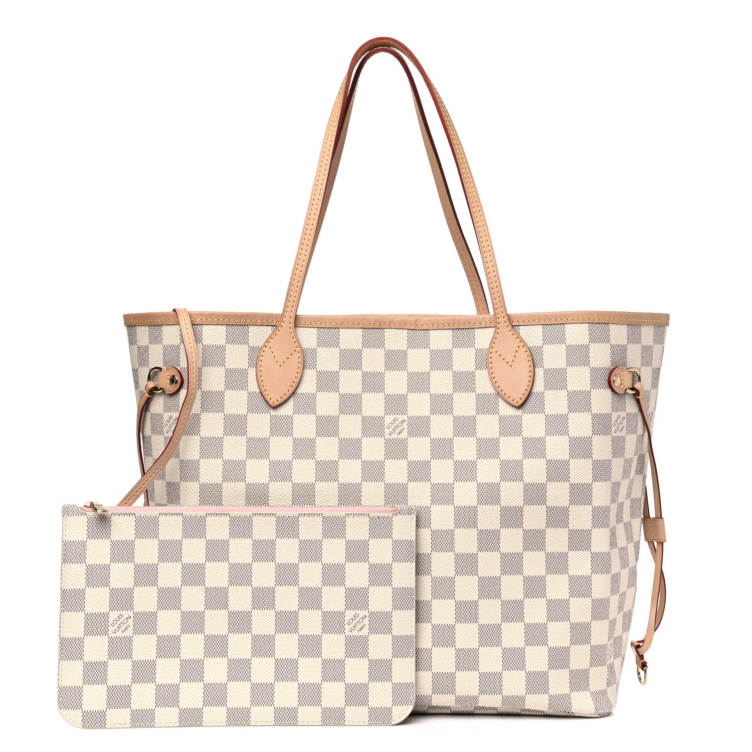 Louis Vuitton Damier Azur Neo Neverfull MM Rose Ballerine 1 of 4