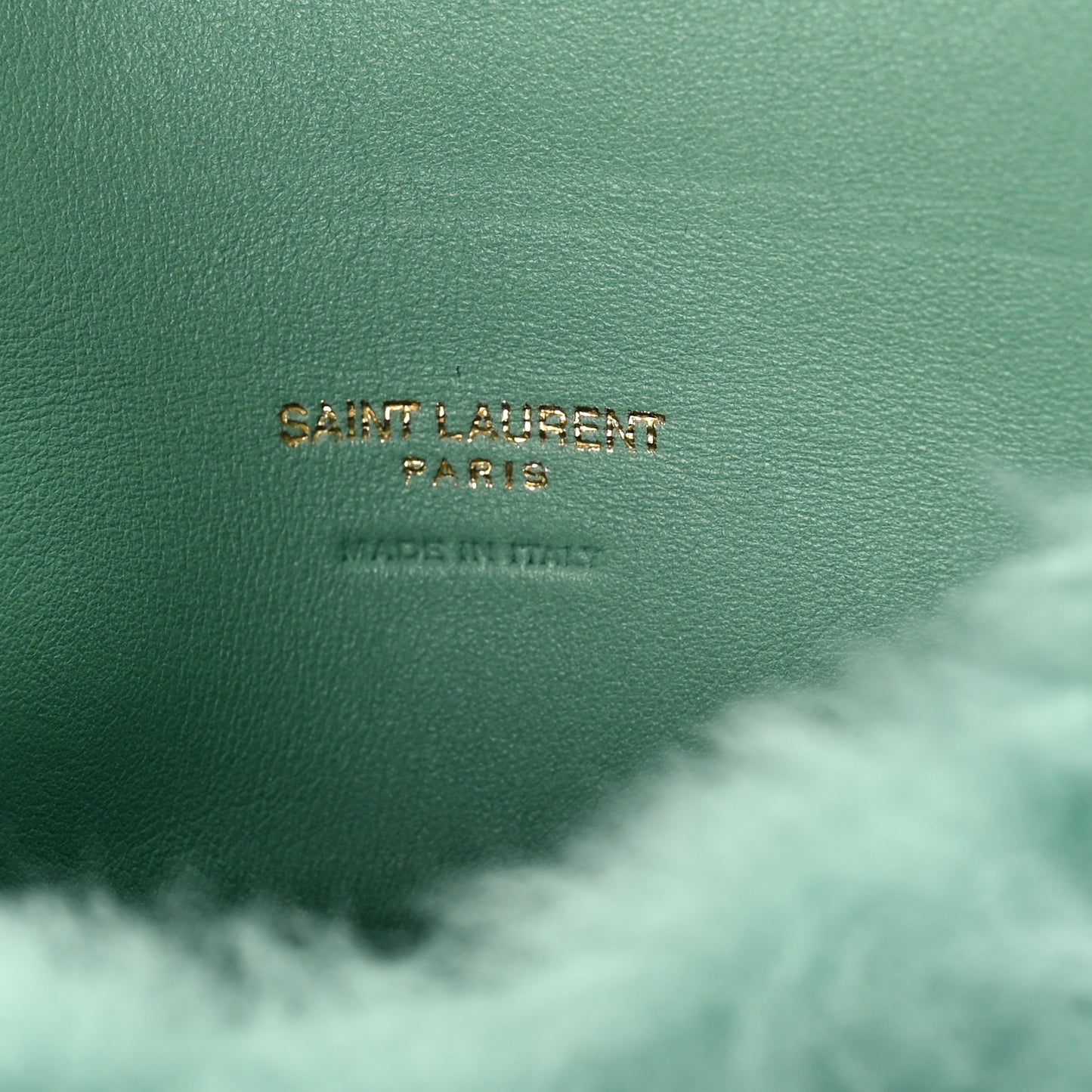 Shearling Quilted Monogram Loulou Puffer Pouch Clutch Iced Mint