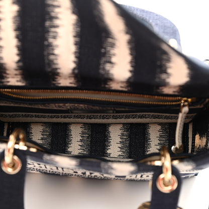 Christian Dior Canvas Medium D-Stripes Lady D-Lite Blue 7 of 11
