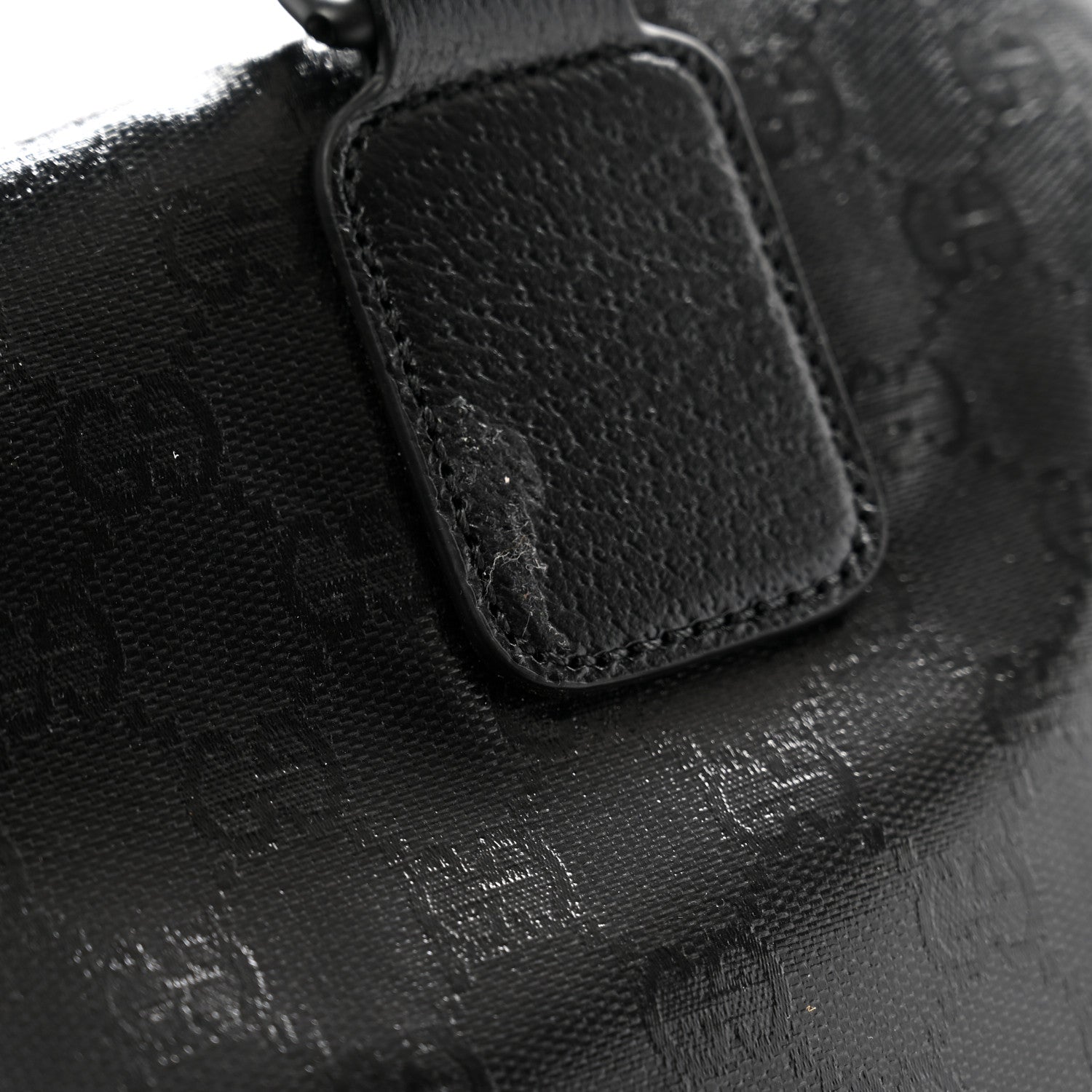 Gucci Crystal Monogram Web Large Duffle Bag Black 9 of 9