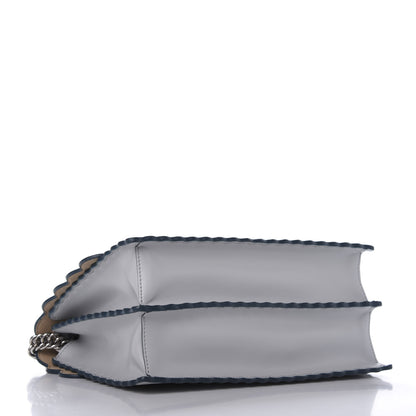 Fendi Vitello Liberty Scalloped Studded Kan I Shoulder Bag Grigio Perla 5 of 11