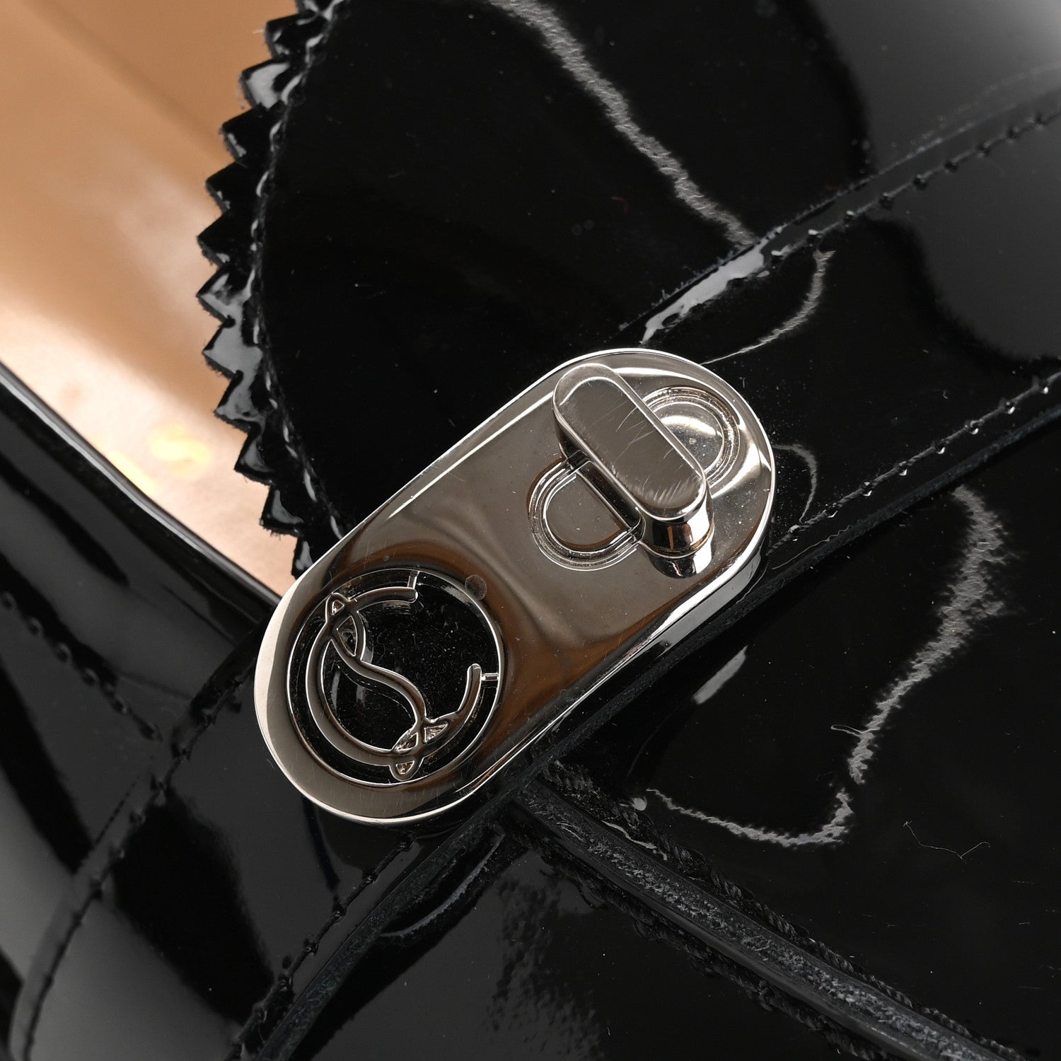 Christian Louboutin Patent Lock Woody Loafers 36.5 Black 11 of 14