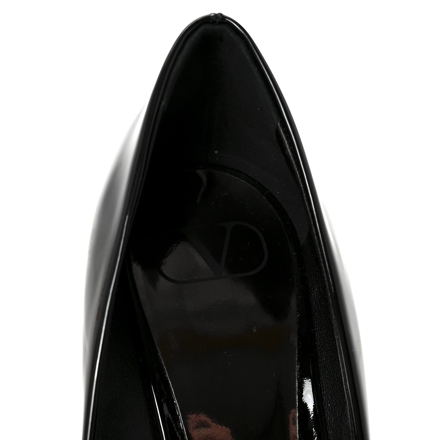Valentino Garavani Patent Tonal One Stud 100mm Pumps 40.5 Black 8 of 9