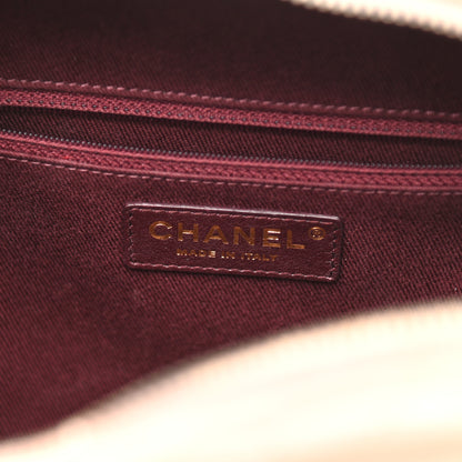 Chanel Shiny Calfskin Goatskin Quilted Coco Curve Vanity Beige 6 of 10