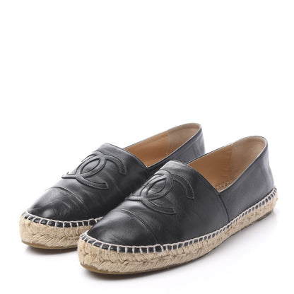 Chanel Lambskin CC Espadrilles 41 Black 3 of 9