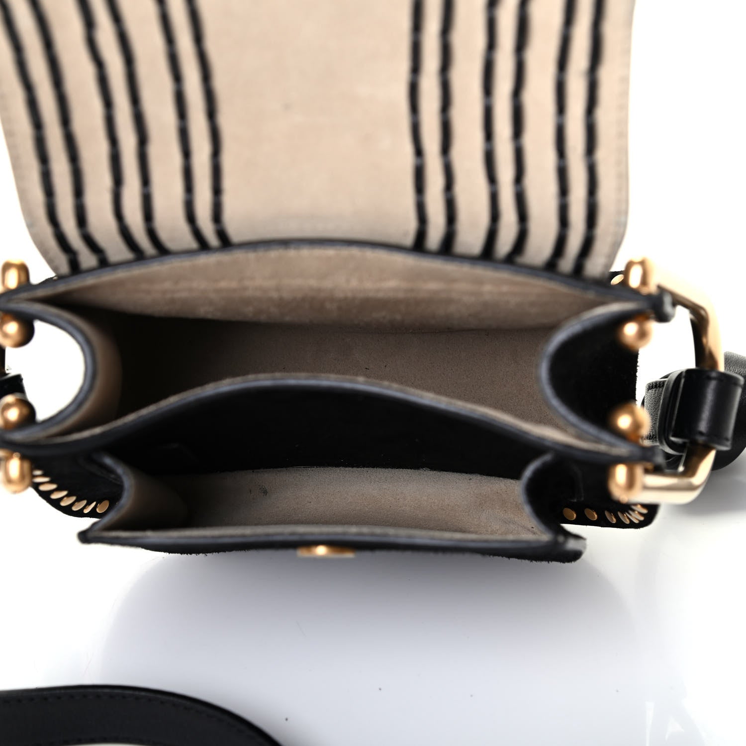 Chloe Suede Calfskin Braided Mini Hudson Shoulder Bag Black 4 of 4