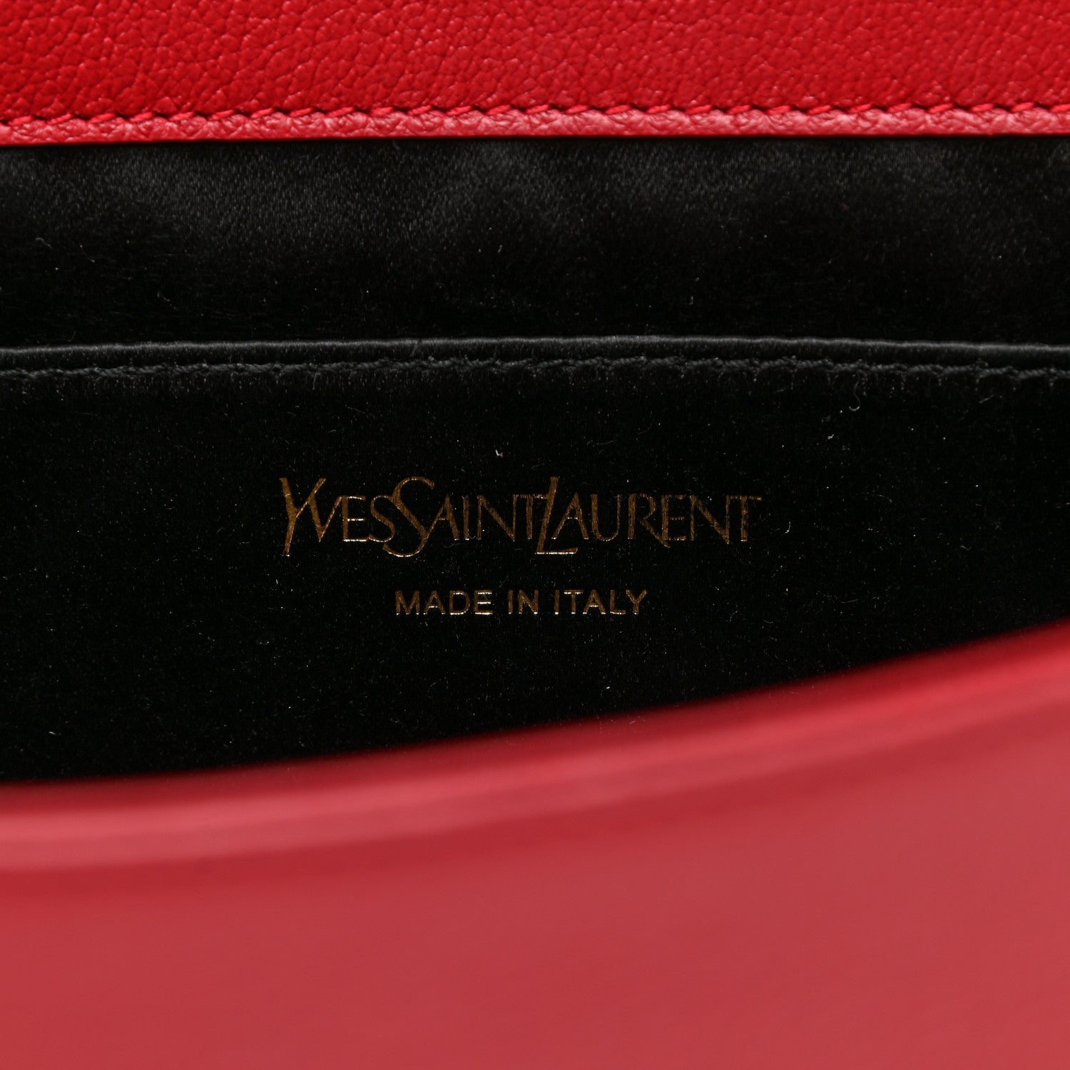 Saint Laurent Calfskin Monogram Large Belle De Jour Clutch Red 6 of 7