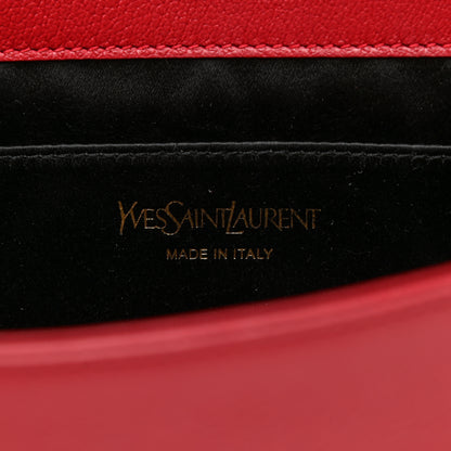 Saint Laurent Calfskin Monogram Large Belle De Jour Clutch Red 6 of 7