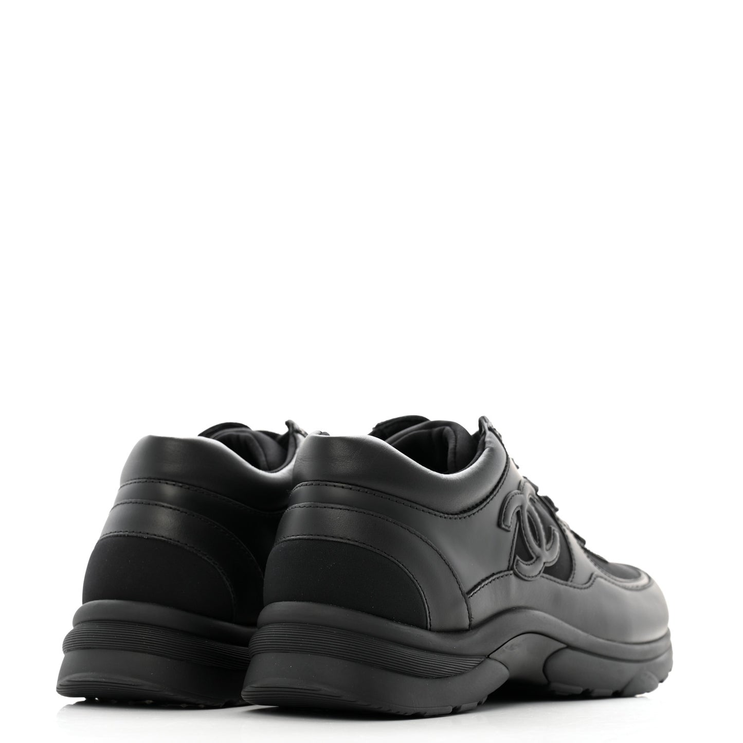 Lambskin Fabric CC Uniform Mens Sneakers 40 Black