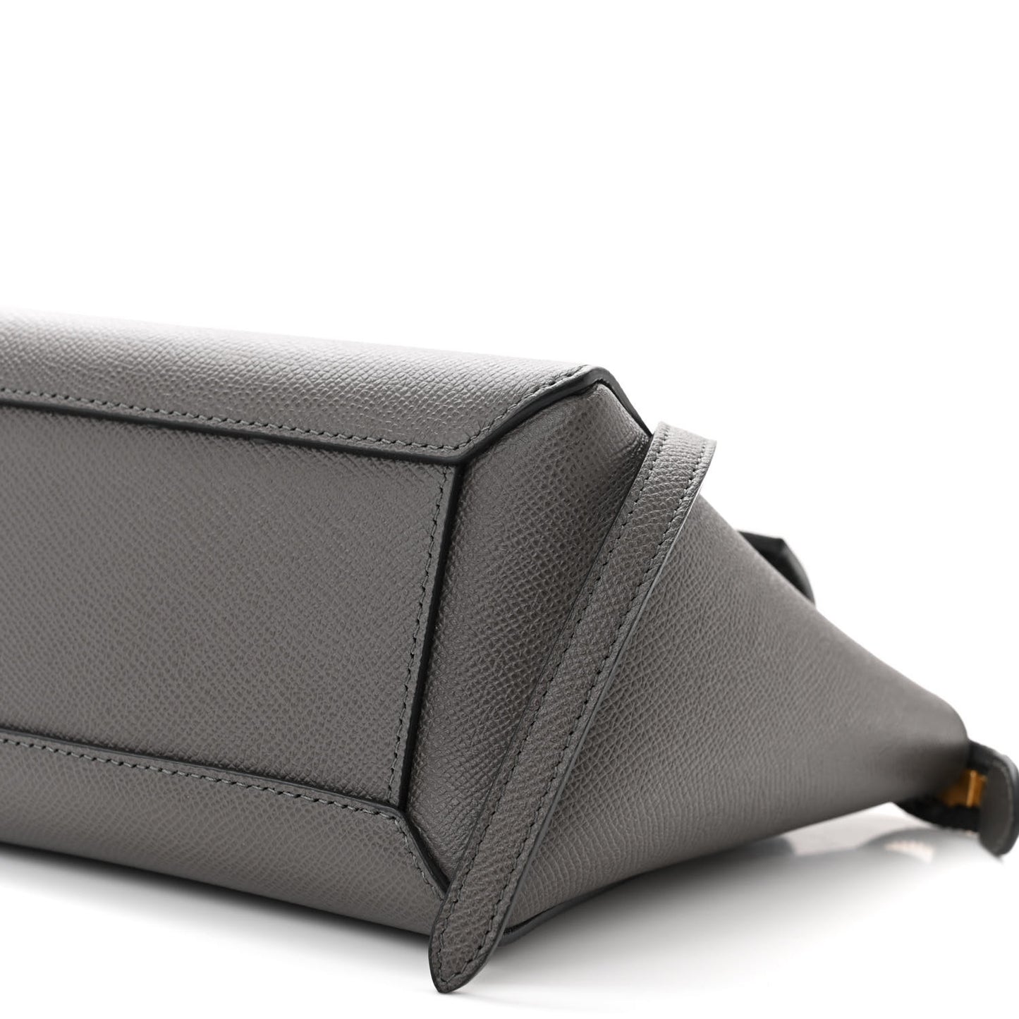 Grained Calfskin Nano Belt Bag Grey