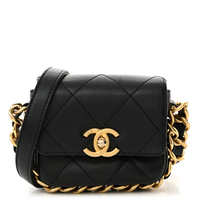 Chanel Calfskin Quilted Mini Framing Chain Bag Black 1 of 11