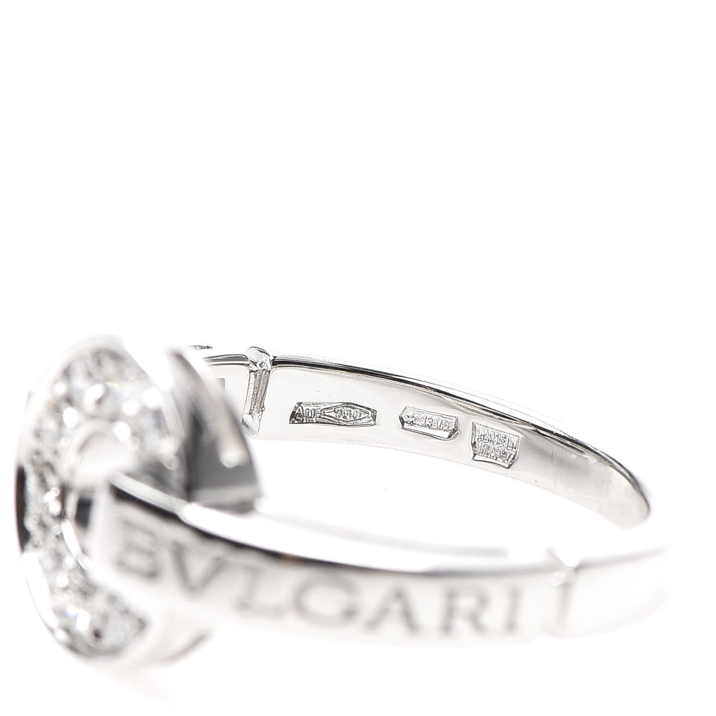 18K White Gold Diamond Bvlgari Bvlgari Ring 49 5
